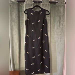 Vintage Talbots Linen Midi Dress